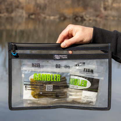 Reaction Tackle Clear Storage Bag Tackle Pak - Water - Resistant Plastic Storage - Angler's Pro Tackle & Outdoors