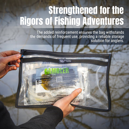 Reaction Tackle Clear Storage Bag Tackle Pak - Water - Resistant Plastic Storage - Angler's Pro Tackle & Outdoors