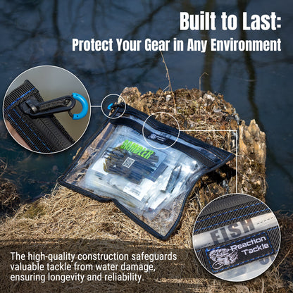 Reaction Tackle Clear Storage Bag Tackle Pak - Water - Resistant Plastic Storage - Angler's Pro Tackle & Outdoors