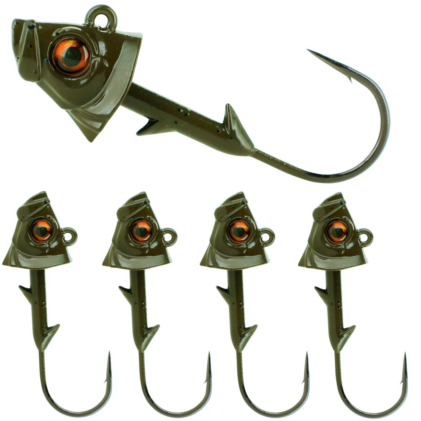 Reaction Tackle Fish Head Jigs - 5 - PACK - Angler's Pro Tackle & Outdoors