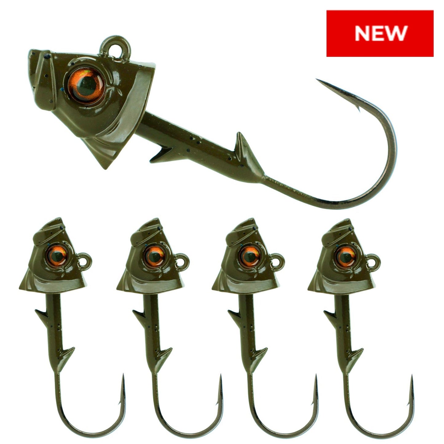 Reaction Tackle Fish Head Jigs - 5 - PACK - Angler's Pro Tackle & Outdoors