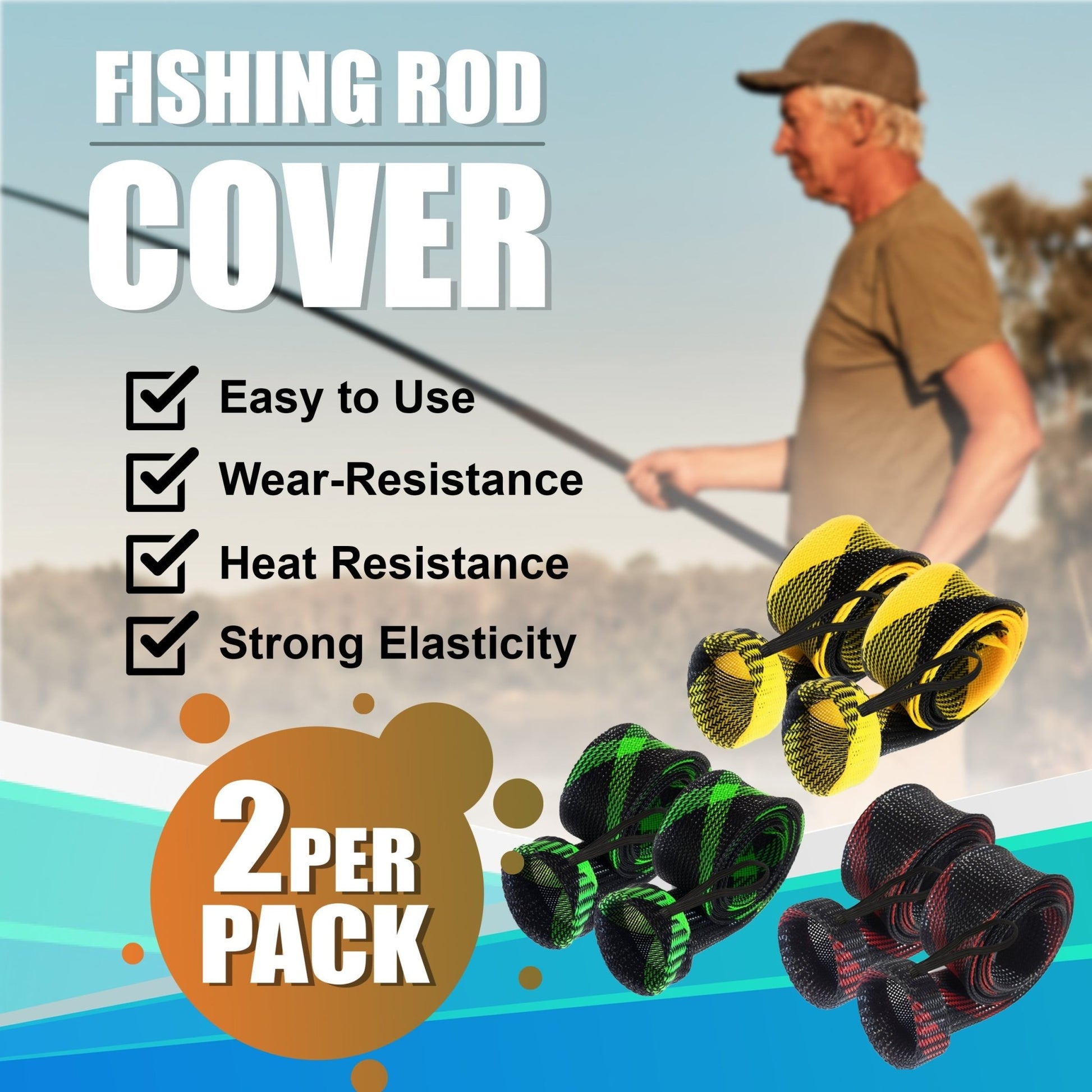 Reaction Tackle Fishing Rod Cover (2 - PACK) - Angler's Pro Tackle & Outdoors