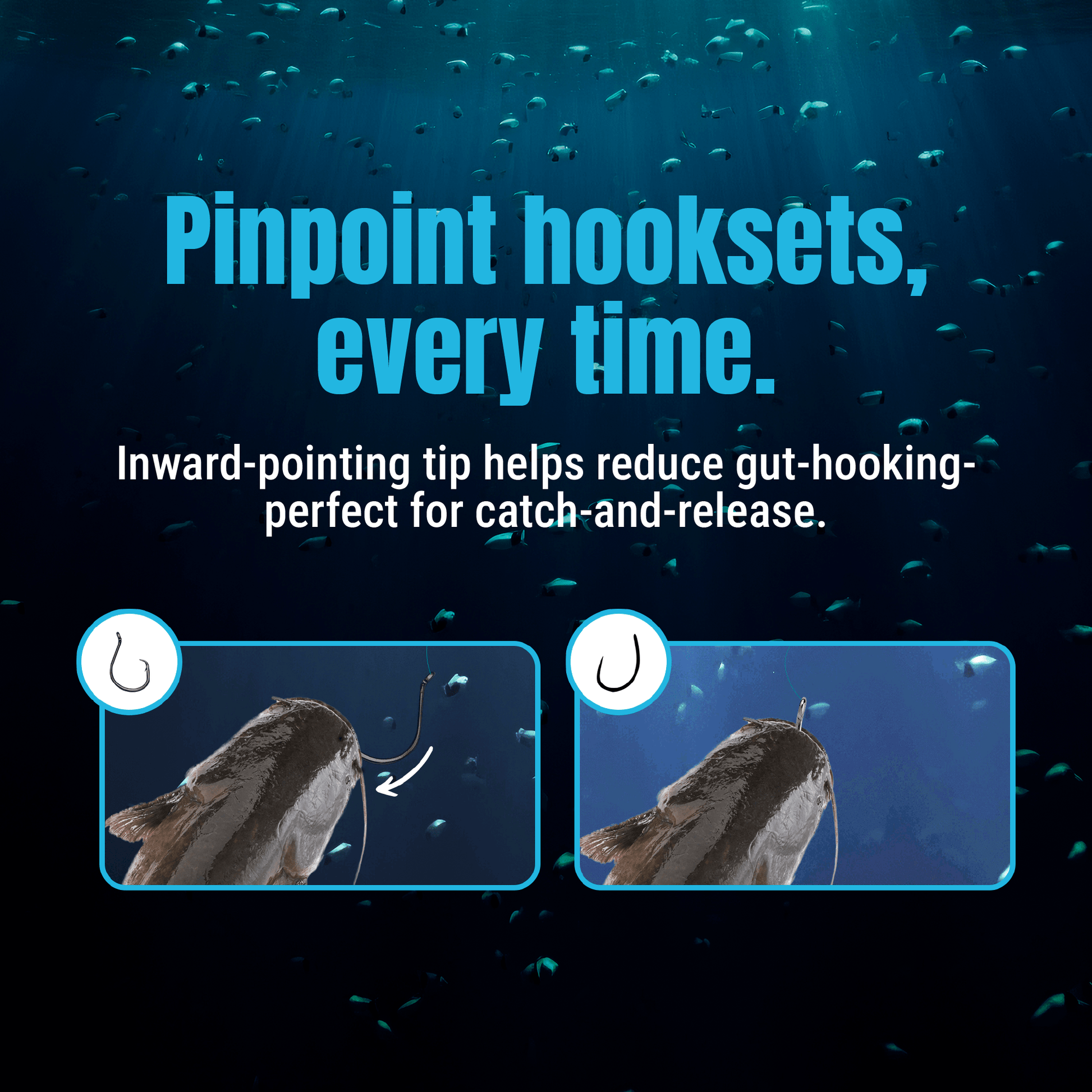 Reaction Tackle Heavyweight Catfish Circle Hooks - Offset Octopus Hooks (25 Pack) - New - Angler's Pro Tackle & Outdoors