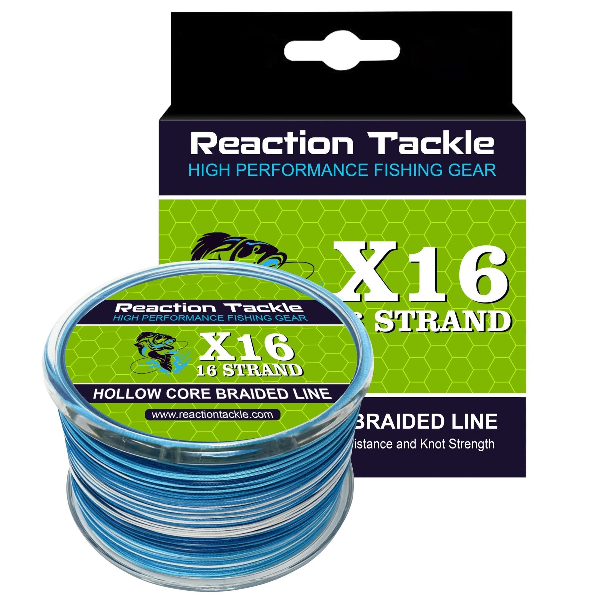 Reaction Tackle Hollow Core - 16 Strand Braided Fishing Line - Angler's Pro Tackle & Outdoors