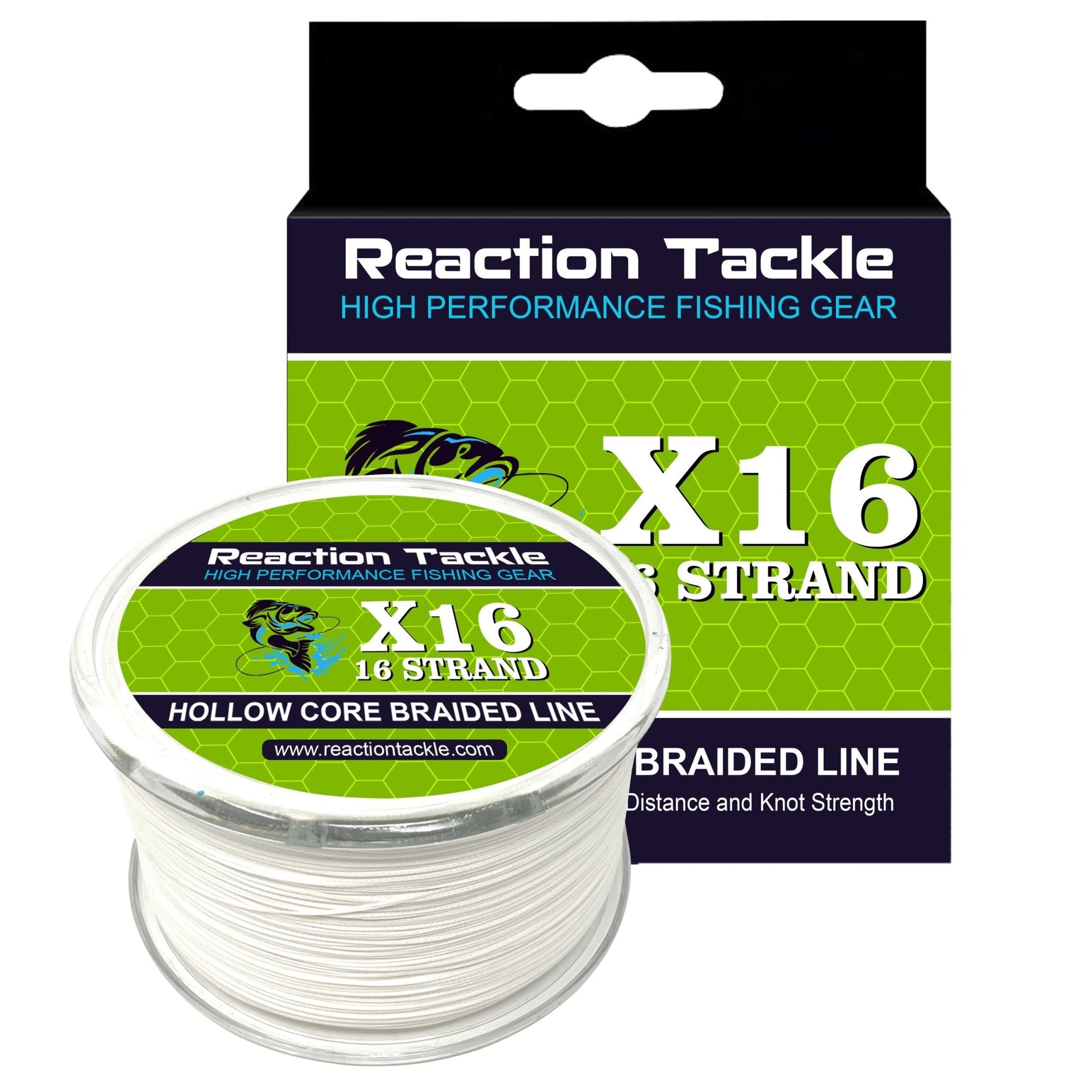 Reaction Tackle Hollow Core - 16 Strand Braided Fishing Line - Angler's Pro Tackle & Outdoors