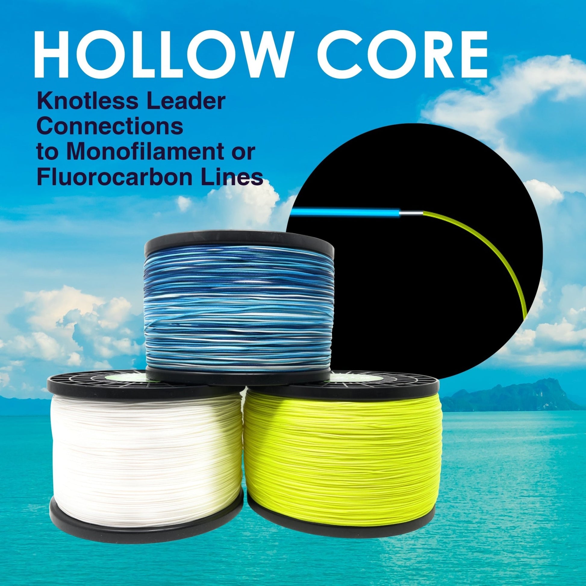 Reaction Tackle Hollow Core - 16 Strand Braided Fishing Line - Angler's Pro Tackle & Outdoors