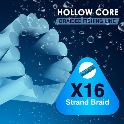 Reaction Tackle Hollow Core - 16 Strand Braided Fishing Line - Angler's Pro Tackle & Outdoors