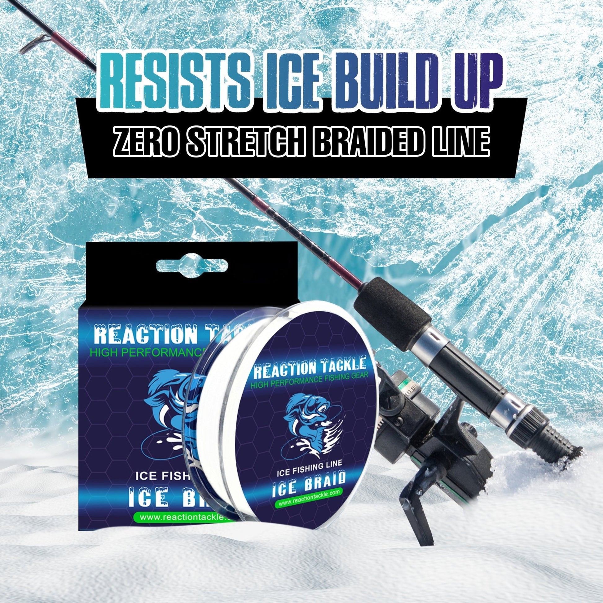 Reaction Tackle Ice Fishing Braided line - 8 Strand - Angler's Pro Tackle & Outdoors