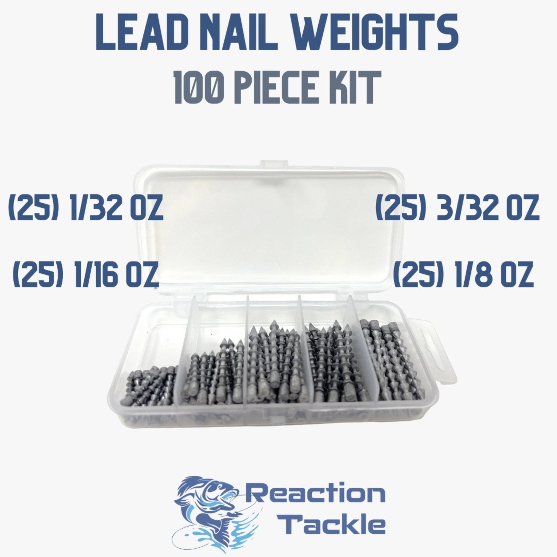 Reaction Tackle Lead Nail Weights/Insert Sinkers - Angler's Pro Tackle & Outdoors