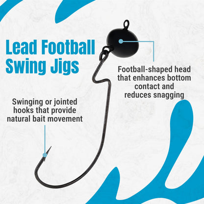 Reaction Tackle Lead Swing Football Jigs - 5 - PACK - Angler's Pro Tackle & Outdoors