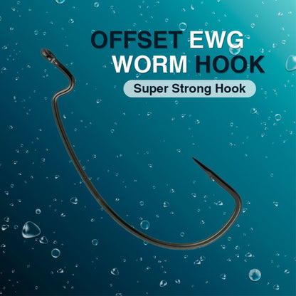 Reaction Tackle Offset EWG Worm Hooks (25 - Pack) - Angler's Pro Tackle & Outdoors