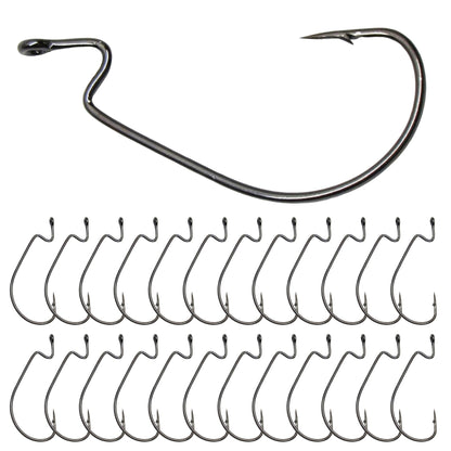 Reaction Tackle Offset EWG Worm Hooks (25 - Pack) - Angler's Pro Tackle & Outdoors