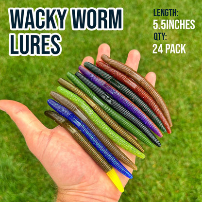 Reaction Tackle Soft Plastic Wacky Worms 5.5in - 24 Pack - Angler's Pro Tackle & Outdoors