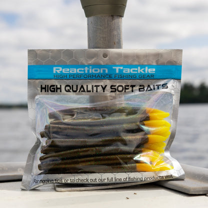 Reaction Tackle Soft Plastic Wacky Worms 5.5in - 24 Pack - Angler's Pro Tackle & Outdoors