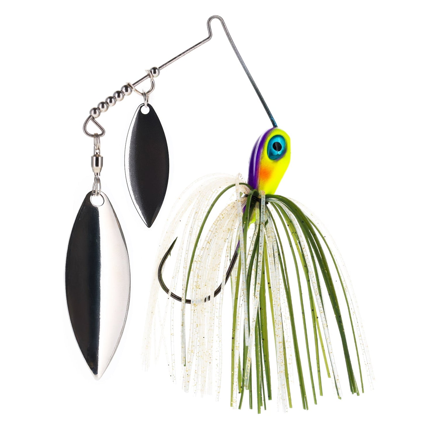 Reaction Tackle Spinnerbaits – 3 - Pack, Double Willow, Ideal for Bass, Pike, and More! - Angler's Pro Tackle & Outdoors