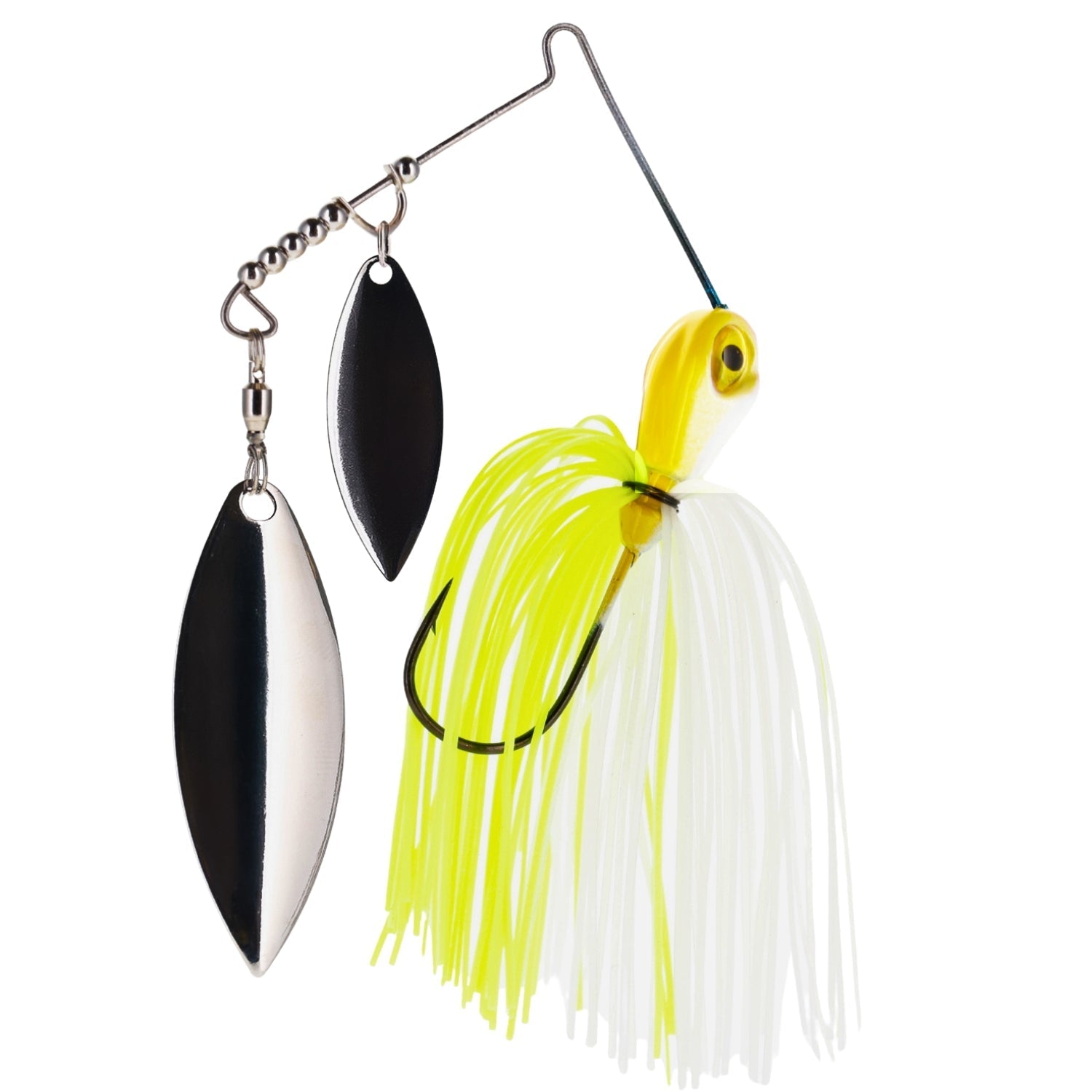 Reaction Tackle Spinnerbaits – 3 - Pack, Double Willow, Ideal for Bass, Pike, and More! - Angler's Pro Tackle & Outdoors