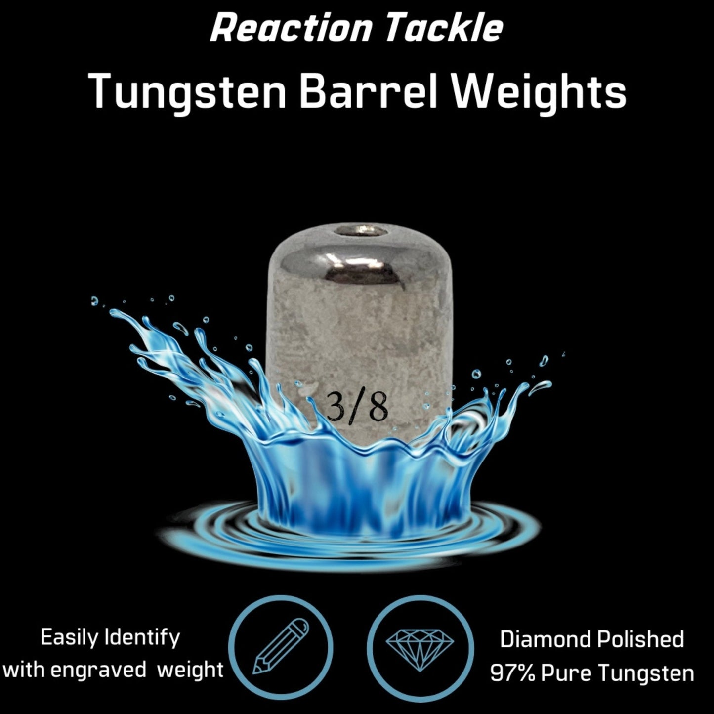 Reaction Tackle Tungsten Barrel Weights - Angler's Pro Tackle & Outdoors