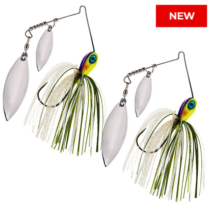 Reaction Tackle Tungsten Double Willow Spinnerbaits – 2 - Pack, Available in a Range of Colors for Superior Performance - Angler's Pro Tackle & Outdoors
