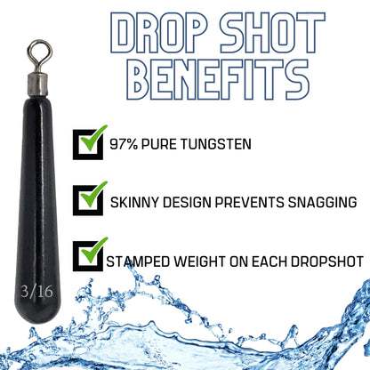 Reaction Tackle Tungsten Drop Shot Weights - Angler's Pro Tackle & Outdoors