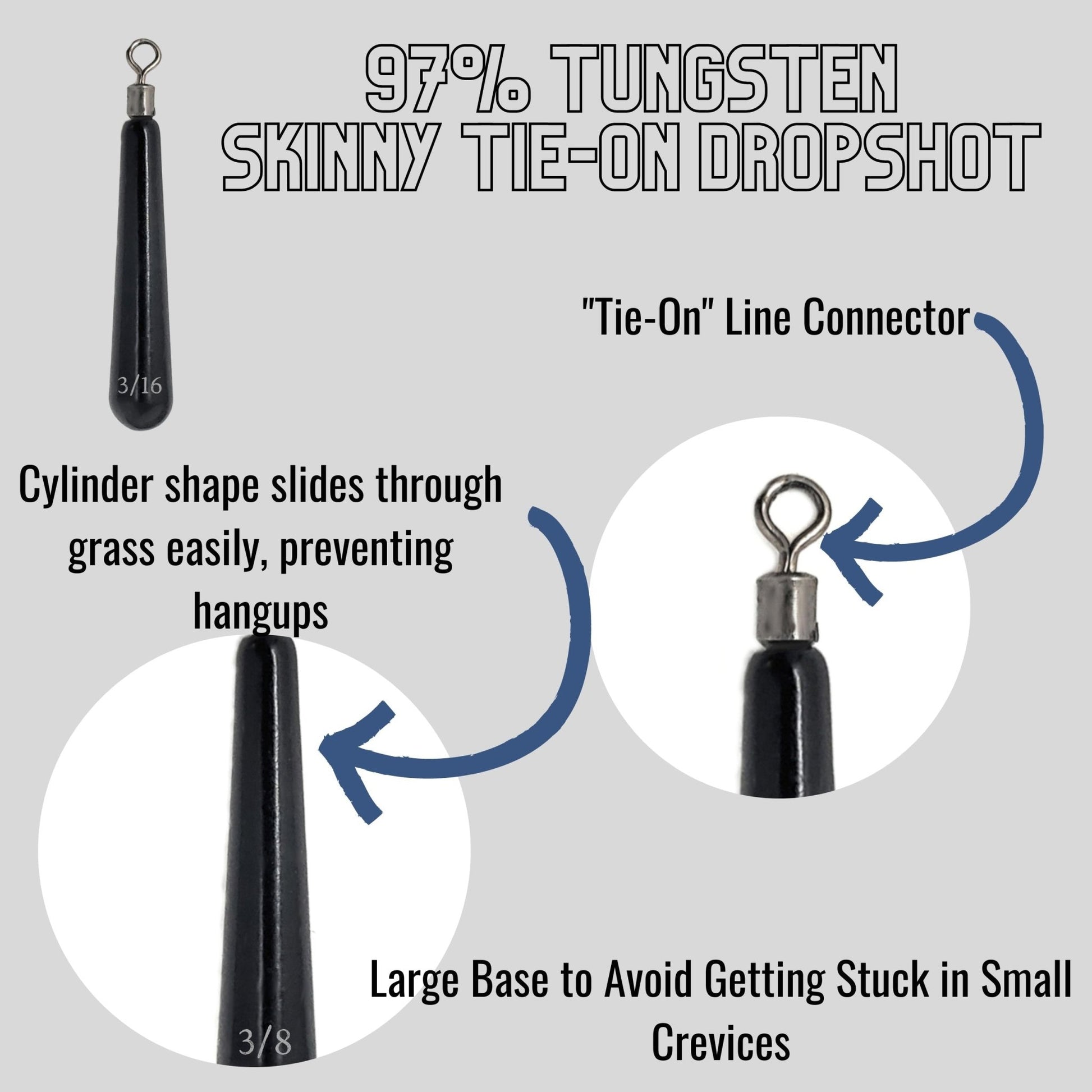 Reaction Tackle Tungsten Drop Shot Weights - Angler's Pro Tackle & Outdoors