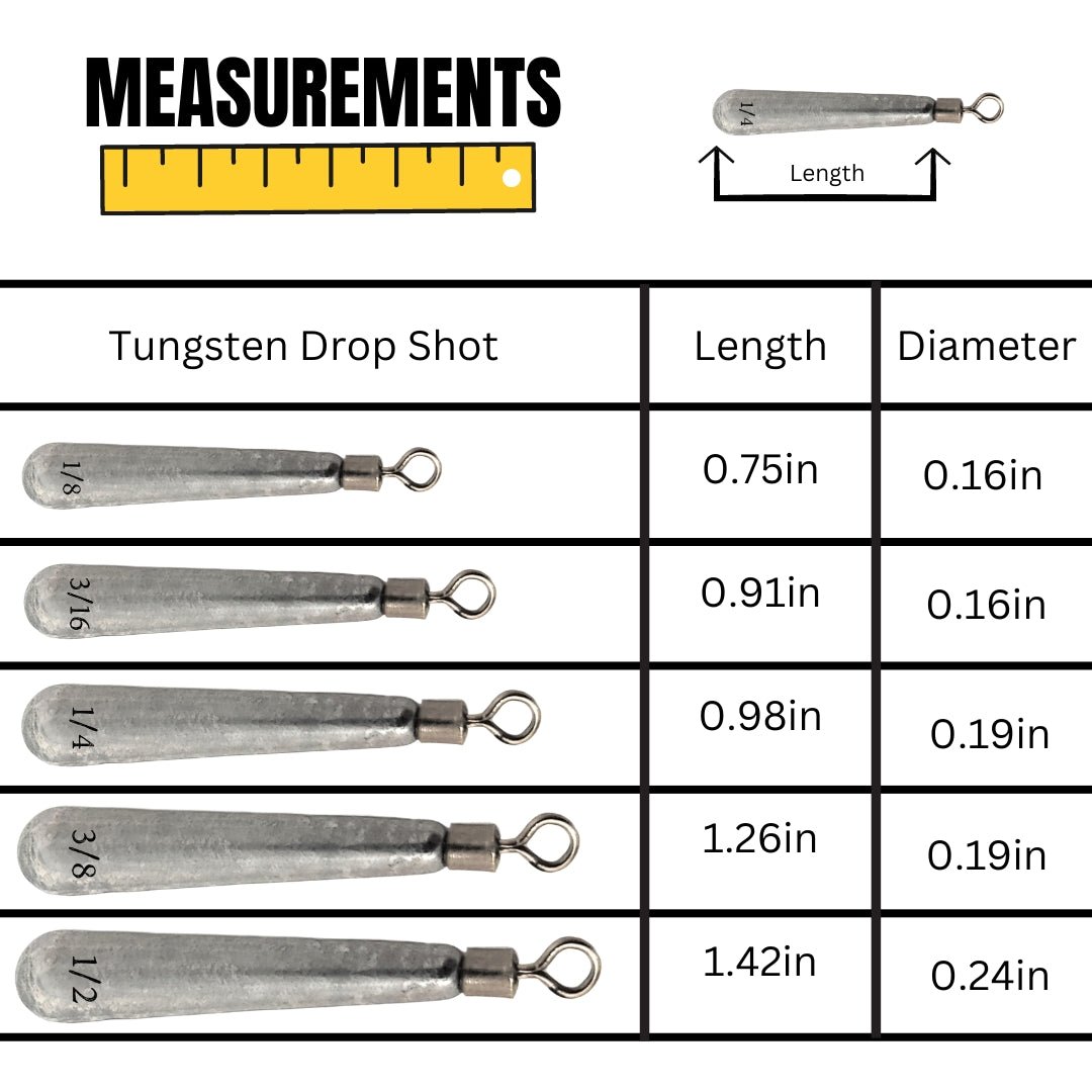 Reaction Tackle Tungsten Drop Shot Weights - Angler's Pro Tackle & Outdoors