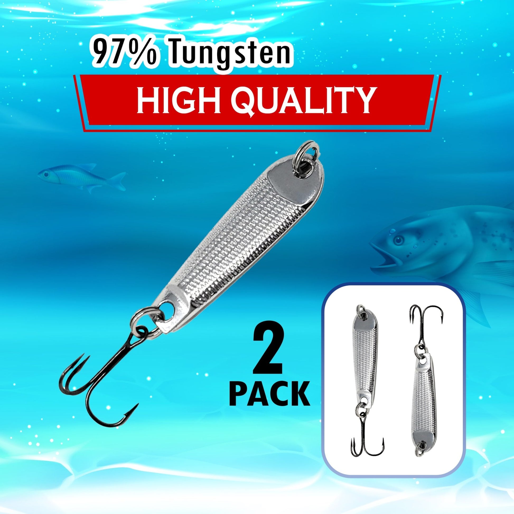 Reaction Tackle Tungsten Jigging Spoons (2 - Pack) - Angler's Pro Tackle & Outdoors