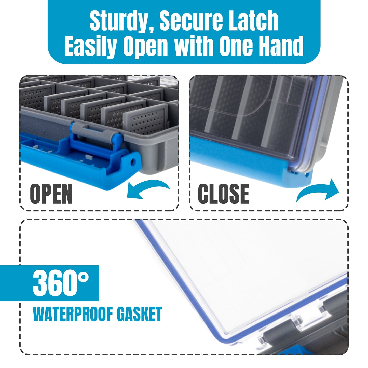 Reaction Tackle Ultra Elite Tackle Tray - Water Resistant with Single Clip Design - Angler's Pro Tackle & Outdoors