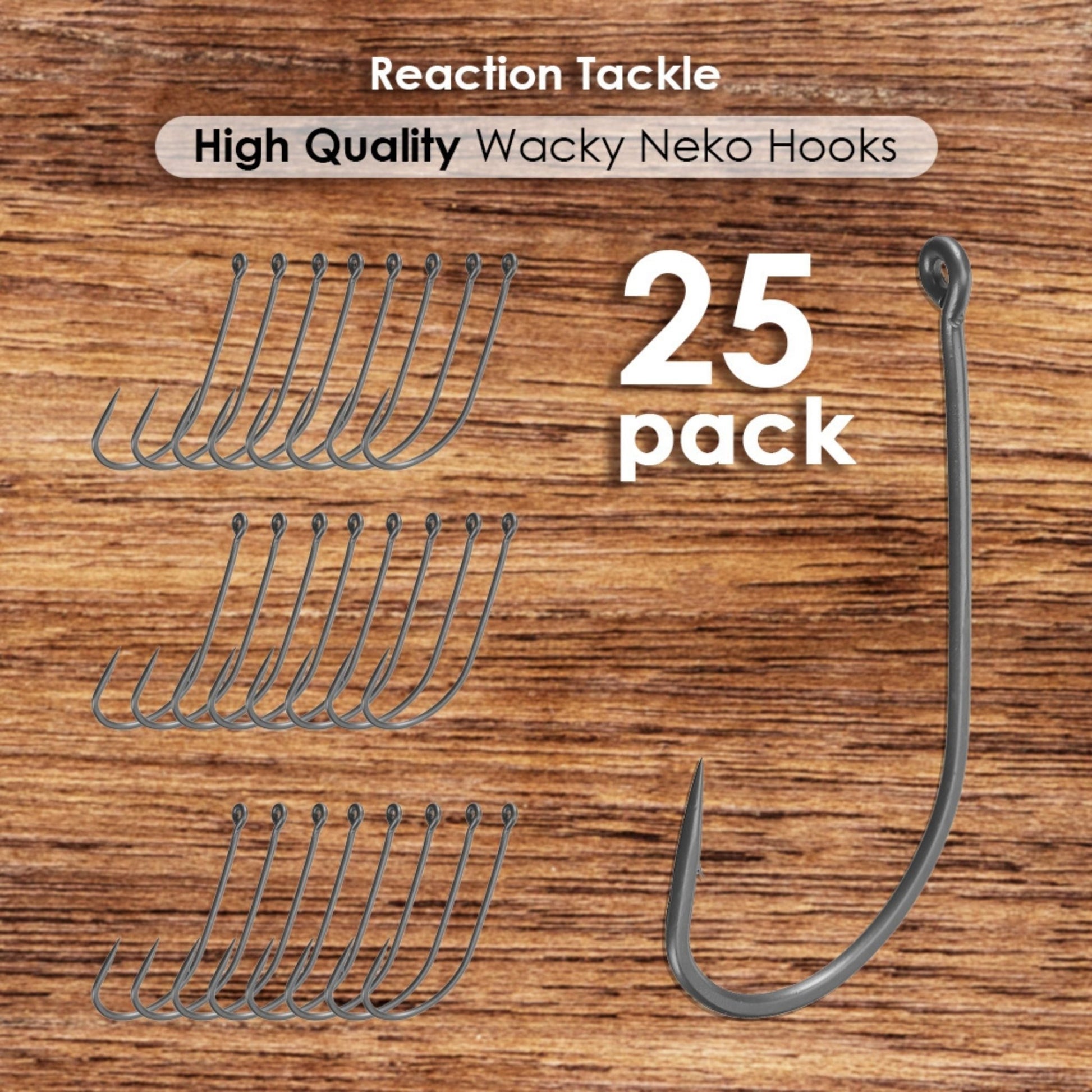 Reaction Tackle Wacky Neko Hooks - 25 Pack - Angler's Pro Tackle & Outdoors