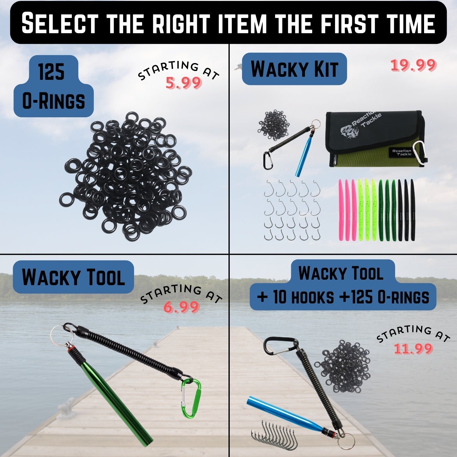 Reaction Tackle Wacky Worm Tools, Sets and Kits - Angler's Pro Tackle & Outdoors