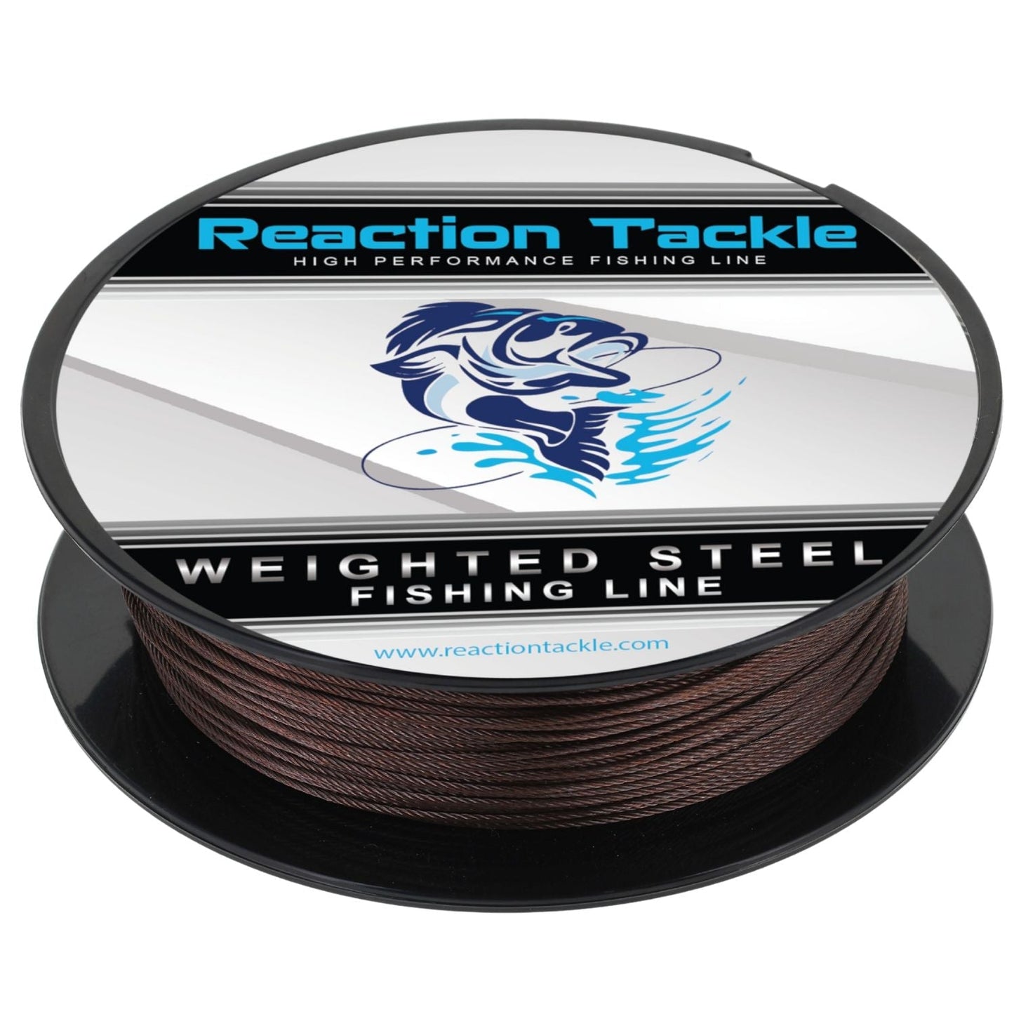 Reaction Tackle Weighted Stainless Steel Trolling Line 45LB - Premium Weighted Fishing Wire - Angler's Pro Tackle & Outdoors
