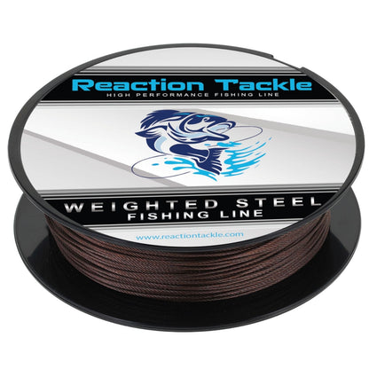 Reaction Tackle Weighted Stainless Steel Trolling Line 45LB - Premium Weighted Fishing Wire - Angler's Pro Tackle & Outdoors