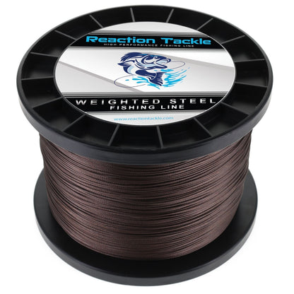 Reaction Tackle Weighted Stainless Steel Trolling Line 45LB - Premium Weighted Fishing Wire - Angler's Pro Tackle & Outdoors