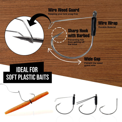 Reaction Tackle Wide Gap Wacky Hooks (25 - PACK) - Angler's Pro Tackle & Outdoors