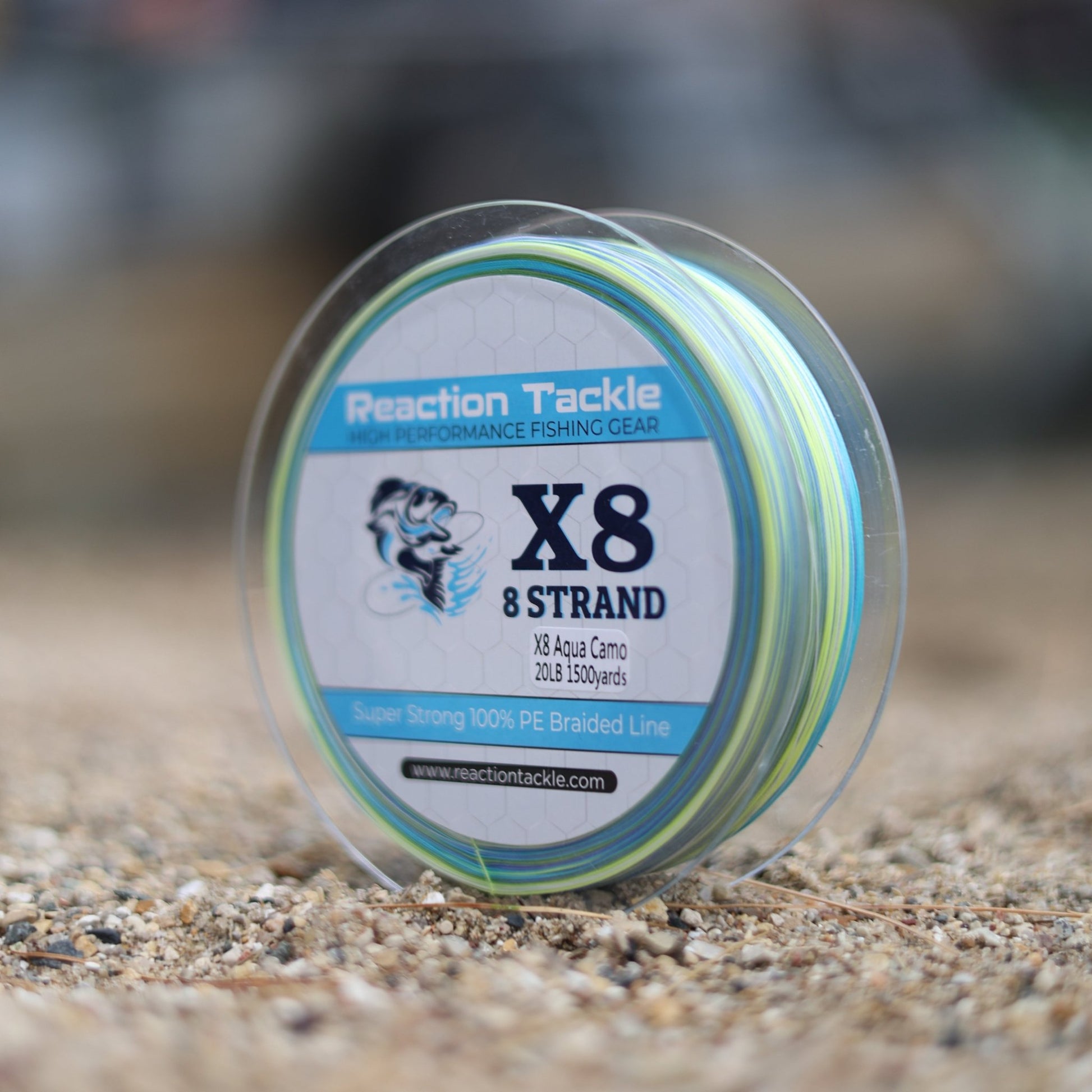 Reaction Tackle X8 Braided Fishing Line - Aqua Camo 8 Strand - Angler's Pro Tackle & Outdoors