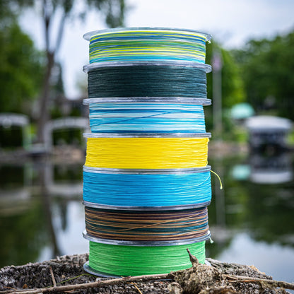 Reaction Tackle X8 Braided Fishing Line - Aqua Camo 8 Strand - Angler's Pro Tackle & Outdoors