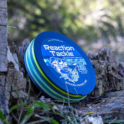 Reaction Tackle X8 Braided Fishing Line - Aqua Camo 8 Strand - Angler's Pro Tackle & Outdoors