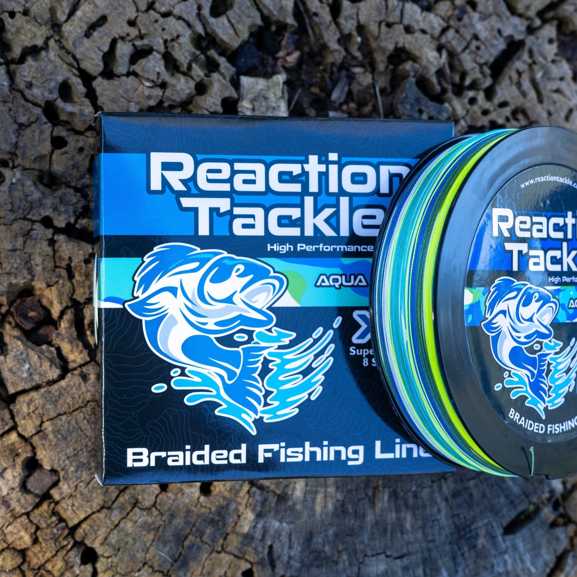 Reaction Tackle X8 Braided Fishing Line - Aqua Camo 8 Strand - Angler's Pro Tackle & Outdoors