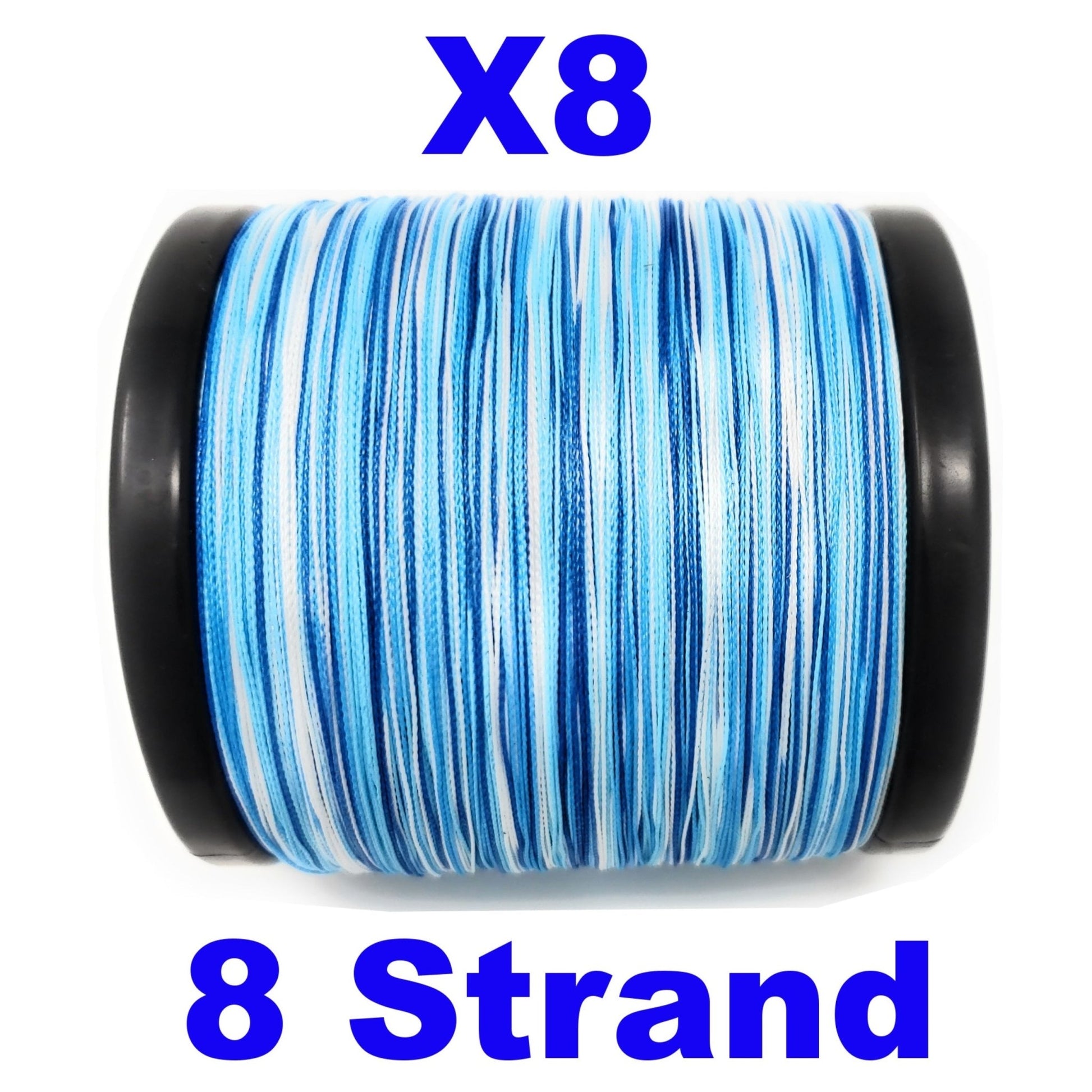 Reaction Tackle X8 Braided Fishing Line - Blue Camo 8 Strand - Angler's Pro Tackle & Outdoors