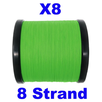 Reaction Tackle X8 Braided Fishing Line - Hi Vis Green 8 Strand - Angler's Pro Tackle & Outdoors