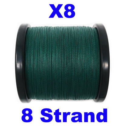 Reaction Tackle X8 Braided Fishing Line - Moss Green 8 Strand - Angler's Pro Tackle & Outdoors