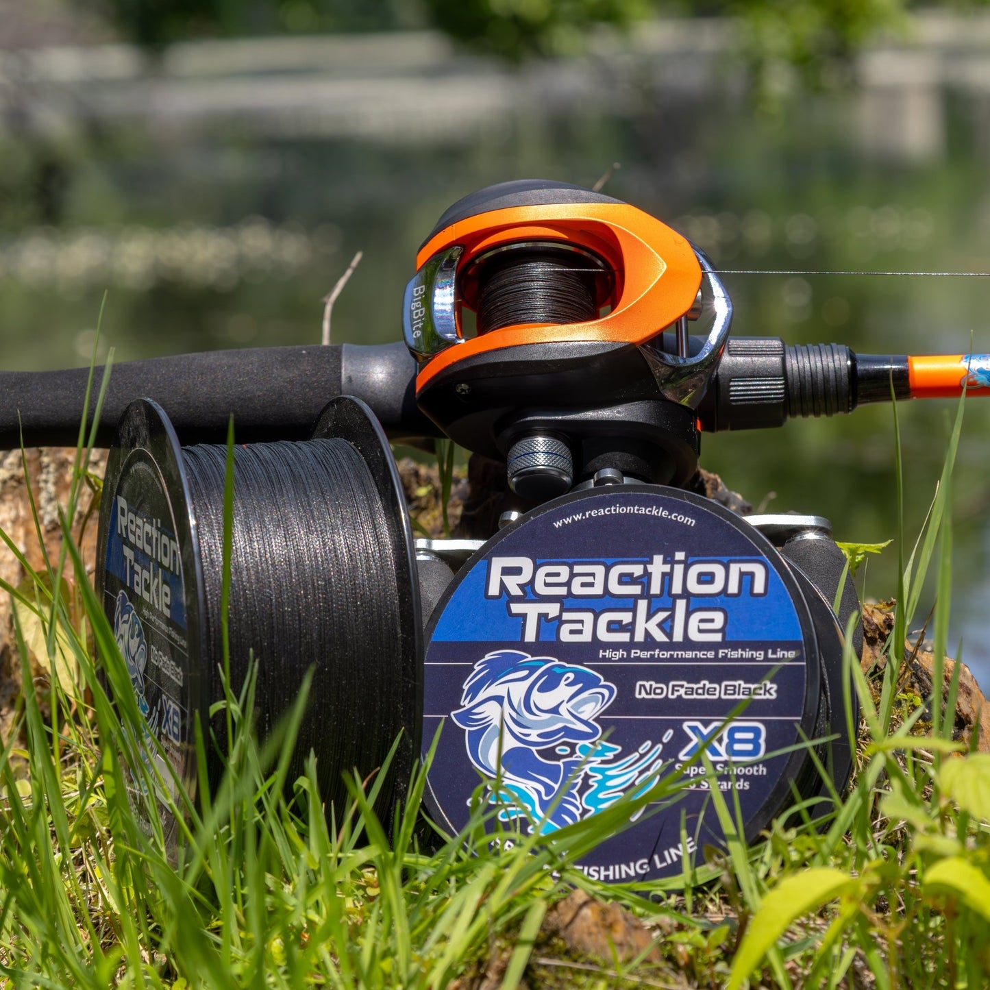Reaction Tackle X8 Braided Fishing Line - NO FADE Black 8 Strand - NEW - Angler's Pro Tackle & Outdoors