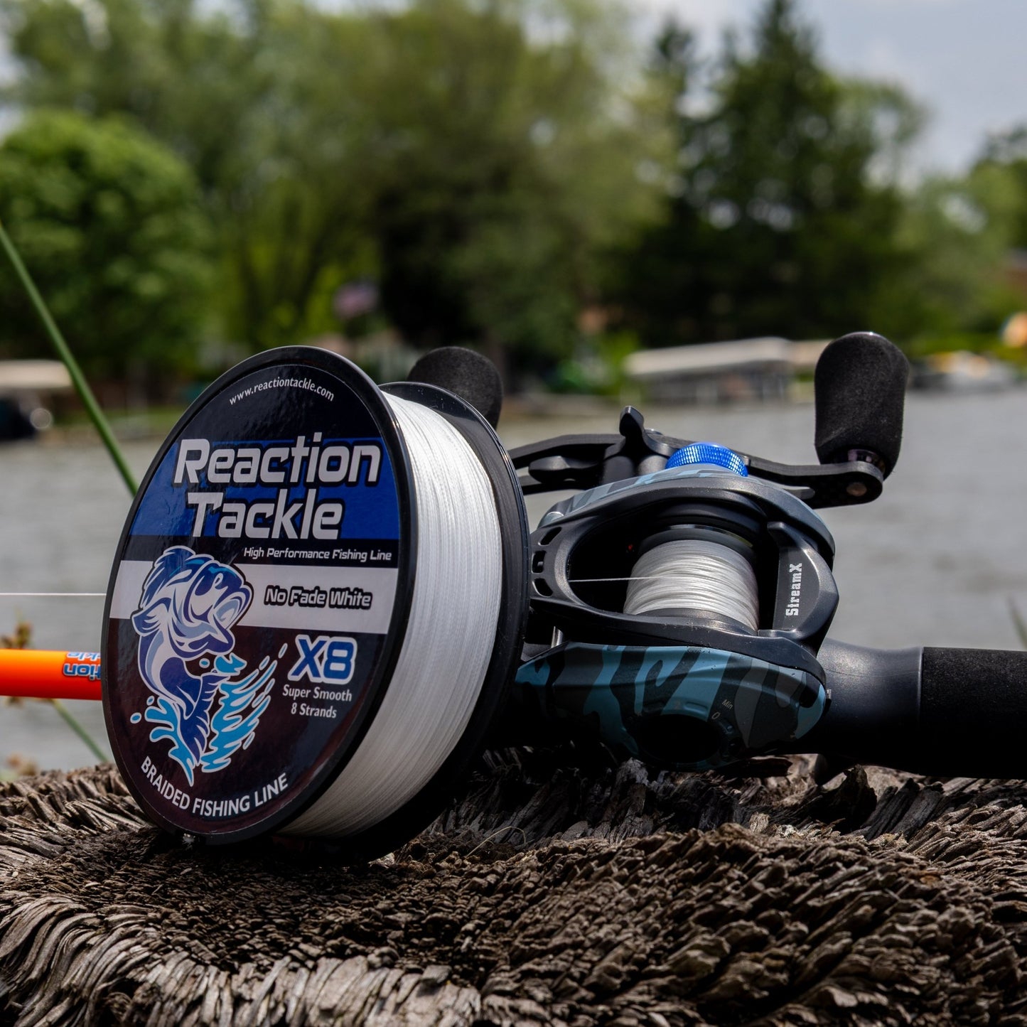 Reaction Tackle X8 Braided Fishing Line - NO FADE White 8 Strand - NEW - Angler's Pro Tackle & Outdoors