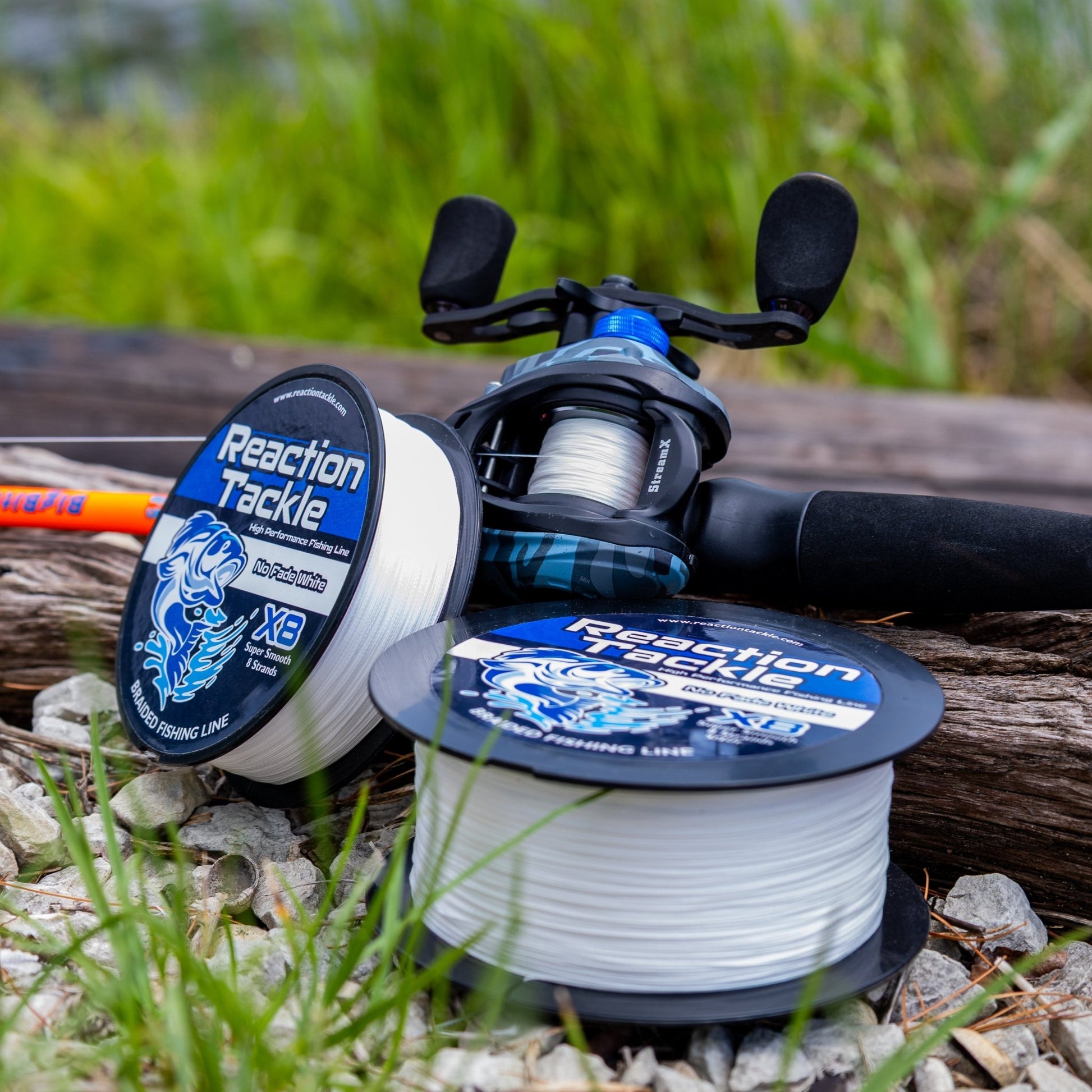 Reaction Tackle X8 Braided Fishing Line - NO FADE White 8 Strand - NEW - Angler's Pro Tackle & Outdoors