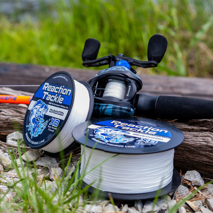 Reaction Tackle X8 Braided Fishing Line - NO FADE White 8 Strand - NEW - Angler's Pro Tackle & Outdoors