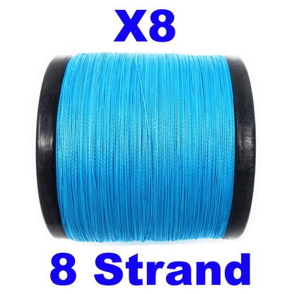 Reaction Tackle X8 Braided Fishing Line - Sea Blue 8 Strand - Angler's Pro Tackle & Outdoors