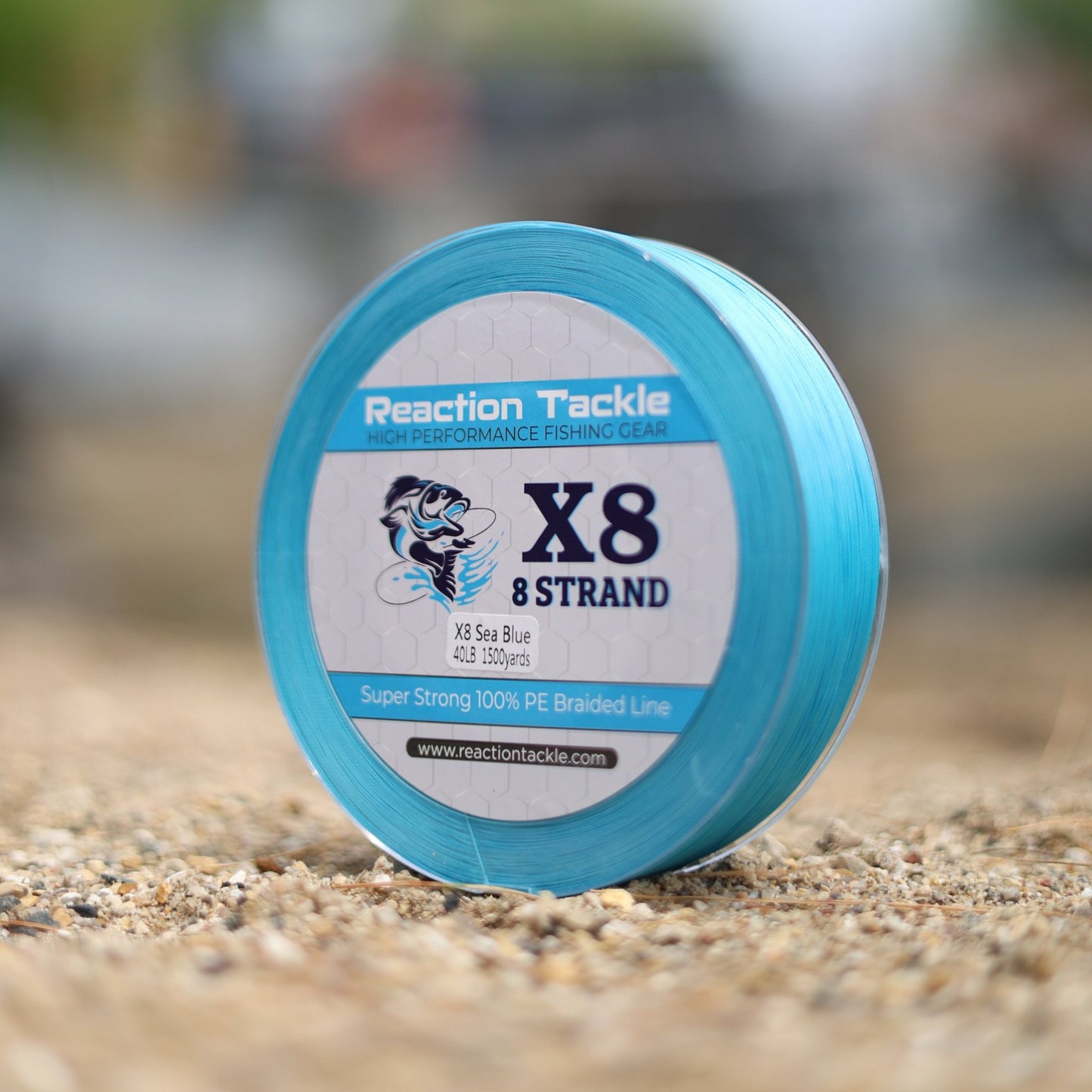 Reaction Tackle X8 Braided Fishing Line - Sea Blue 8 Strand - Angler's Pro Tackle & Outdoors