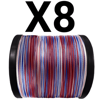 Reaction Tackle X8 Braided Fishing Line - USA Camo 8 Strand - Angler's Pro Tackle & Outdoors