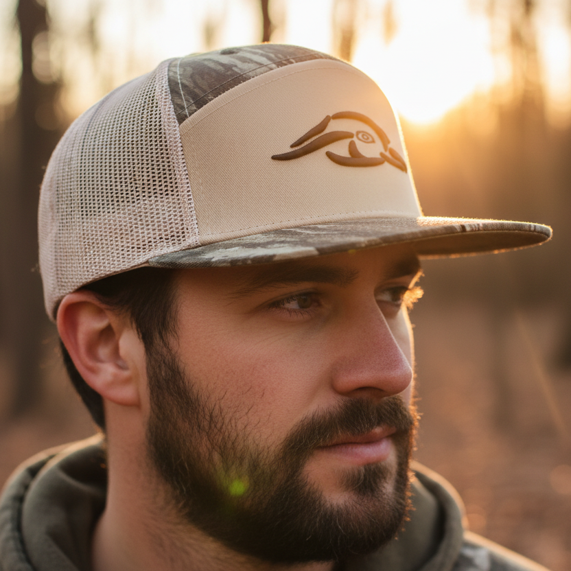 American Flyway Waterfowl Realtree Legacy Camo 7 Panel Duck Logo Hat