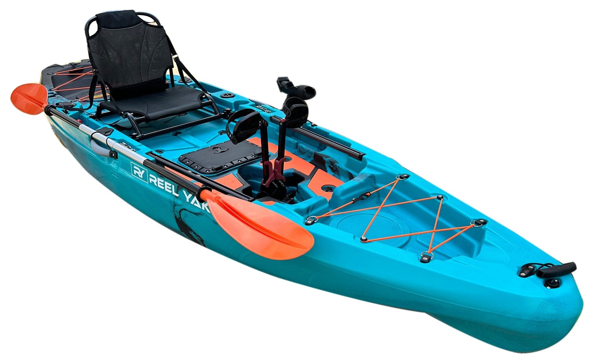 ReelYaks 10.8ft Rapido Modular Fin Drive Pedal Fishing Kayak | 440lbs Capacity | 2 Piece - Angler's Pro Tackle & Outdoors