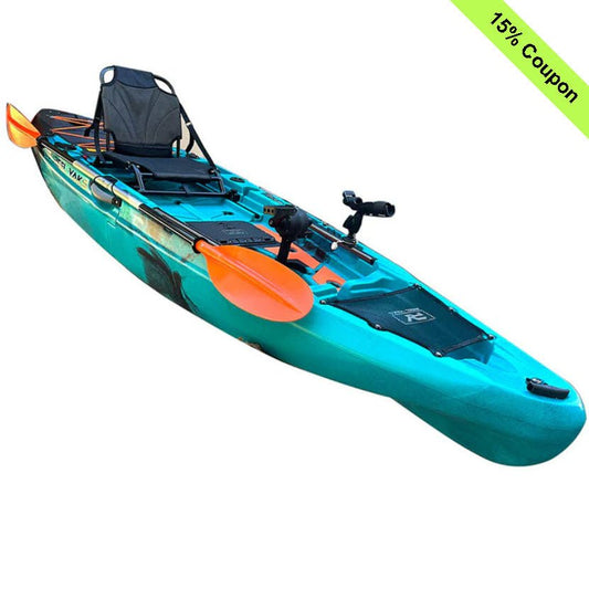 ReelYaks 10.8ft Rapido Modular Propeller Drive Pedal Fishing Kayak | 440lbs Capacity | 2 Piece - Angler's Pro Tackle & Outdoors